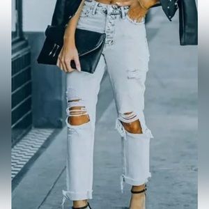 VERVET DENIM WASHED GRAY EMMA MOM JEANS SIZE 27 (Vici Collection)